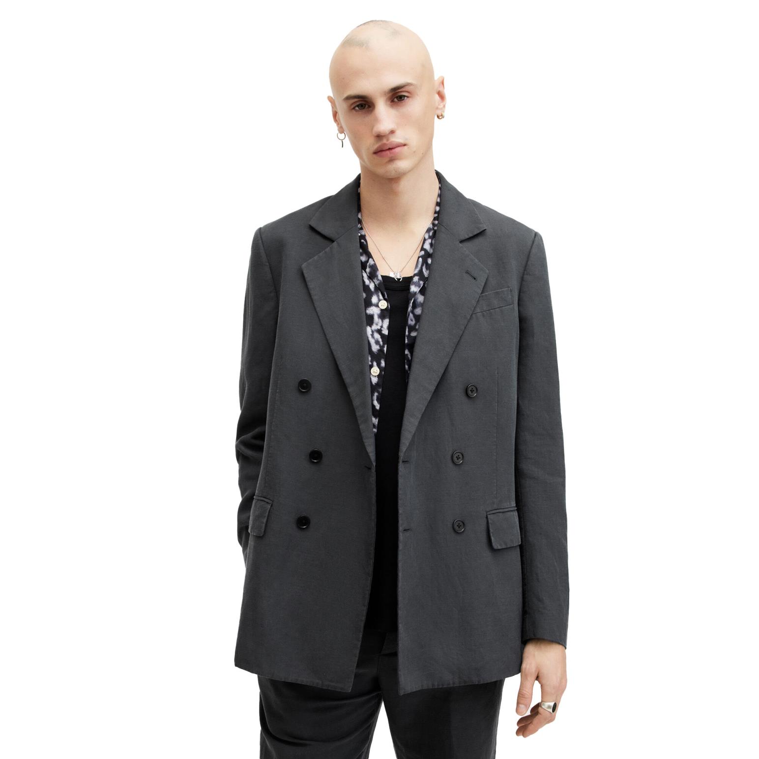 AllSaints Tansey Relaxed Fit Garment Wash Blazer